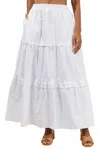 Sugarlips Isabel Ruffle Maxi Skirt In White In White