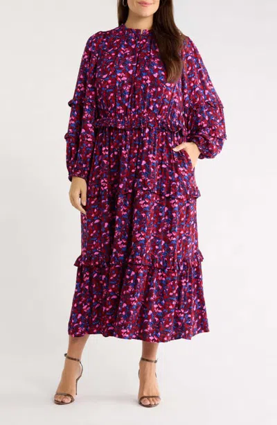 Sugarlips Iveny Tiered Maxi Dress In Purple