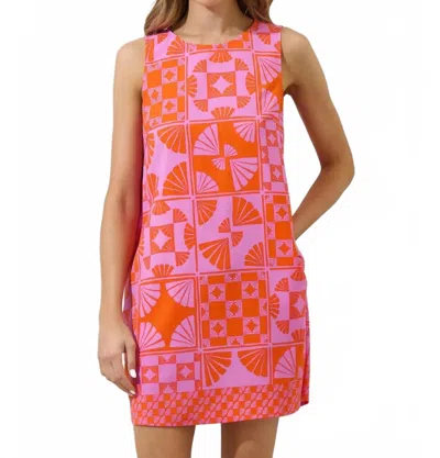 Sugarlips Ivy Shift Dress In Orange-magenta In Red