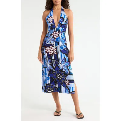 Sugarlips Jabi Floral Reilly Halter Midi Dress In Multi