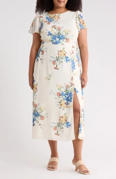 Sugarlips Jacinta Floral Midi Dress In Multi