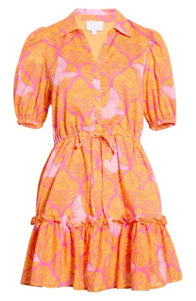 Sugarlips Jaidy Floral Cotton Shirtdress In Multi