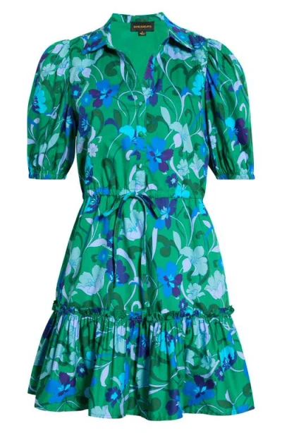 Sugarlips Jaidy Floral Cotton Shirtdress In Multi