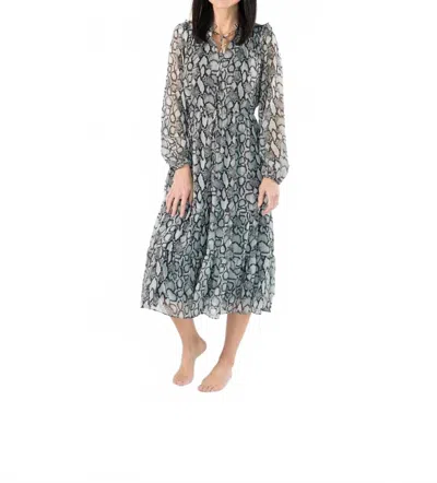 Sugarlips Jayra Snake Print Dress In Black In Multi
