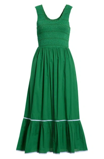 Sugarlips Jessy Smocked Midi Dress In Green