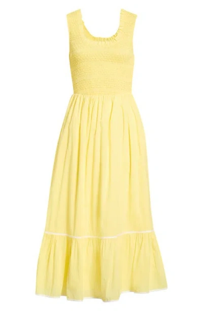 Sugarlips Jessy Smocked Midi Dress In Yellow