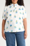 Sugarlips Jillian Floral Print Ruffle Top In Multi