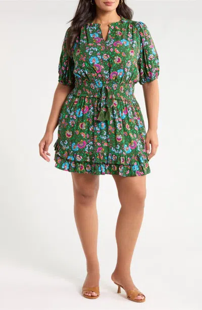 Sugarlips Jurie Smocked Minidress In Multi