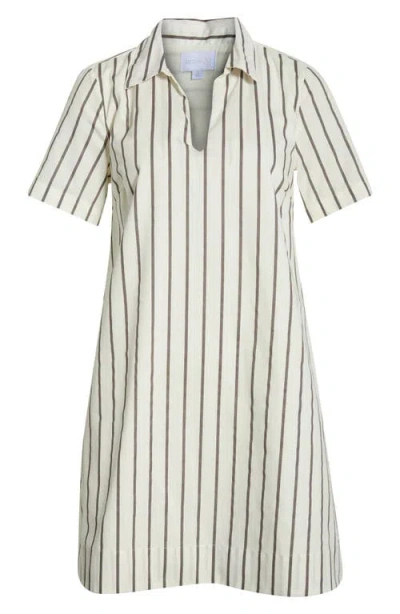 Sugarlips Kamara Stripe Cotton Shirtdress In White