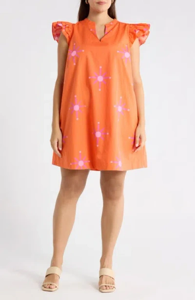 Sugarlips Karani Starburst Evalyn Ruffle Mini Dress In Multi