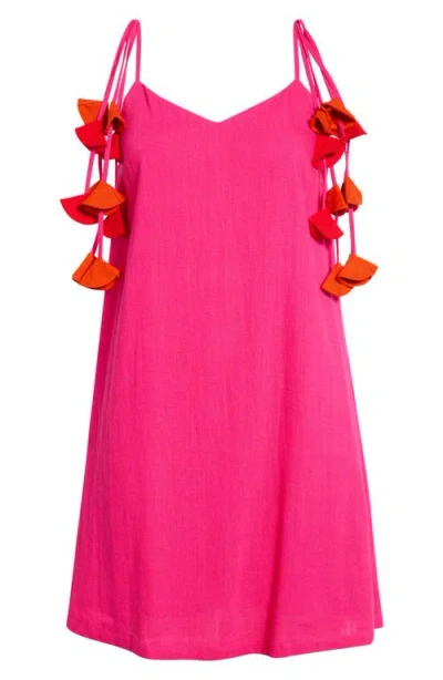 Sugarlips Karine Tassel Strap Minidress In Pink