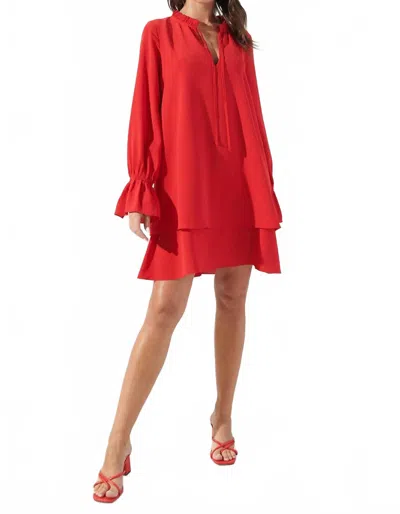 Sugarlips Karyssa Double Layer Trapeze Dress In Red