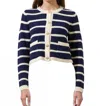 Sugarlips Kassidy Striped Cardigan In Navy/cream In Multi