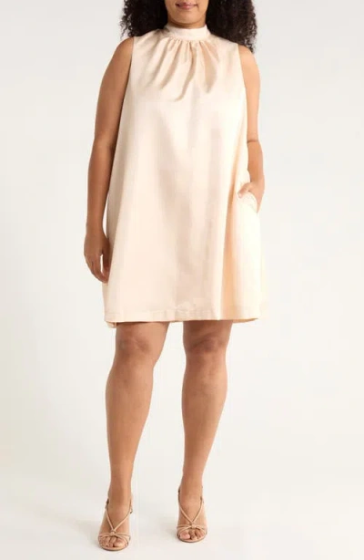 Sugarlips Keyla Satin Trapeze Dress In Orange
