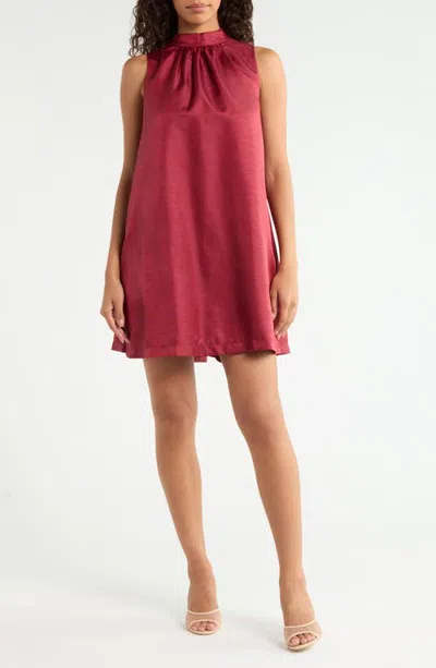 Sugarlips Keyla Sleeveless Trapeze Minidress In Red