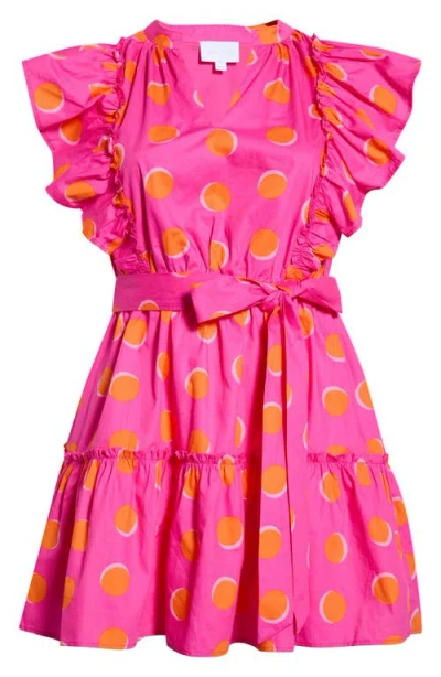 Sugarlips Kress Floral Domis Cotton Shift Minidress In Pink