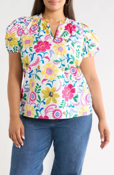 Sugarlips Kress Floral Print Top In Multi