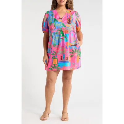 Sugarlips Lanus City Jerome Shift Minidress In Multi