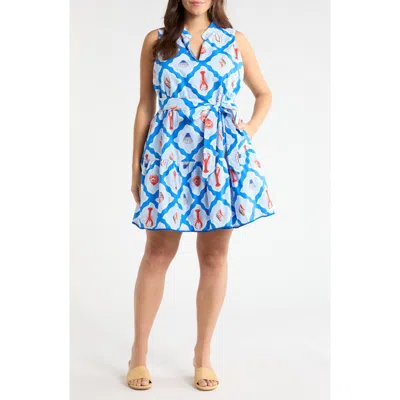 Sugarlips Lobster Bay Sleeveless Minidress In Brown