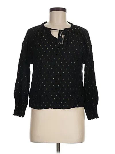 Pre-owned Sugarlips Long Sleeve Blouse In Black