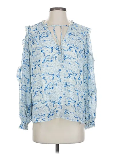 Pre-owned Sugarlips Long Sleeve Blouse In Blue