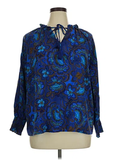 Pre-owned Sugarlips Long Sleeve Blouse In Blue