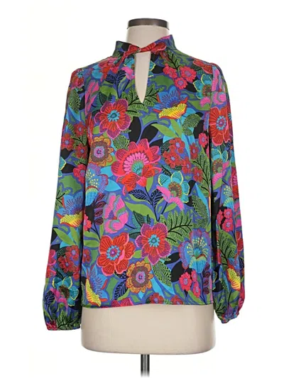 Pre-owned Sugarlips Long Sleeve Blouse In Blue