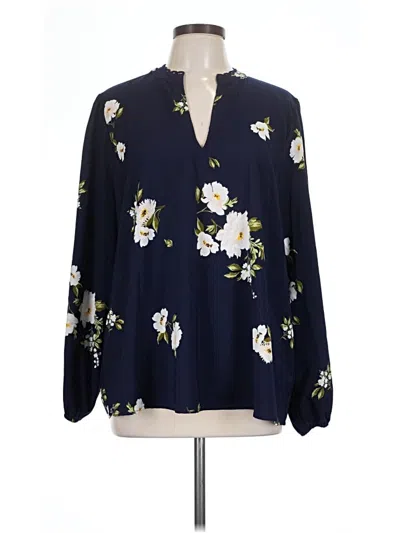 Pre-owned Sugarlips Long Sleeve Blouse In Blue