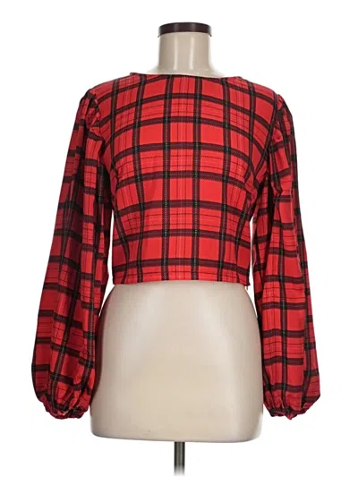 Sugarlips Long Sleeve Blouse In Red