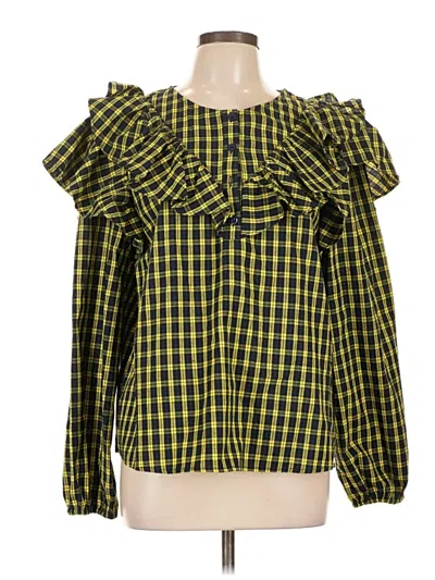 Pre-owned Sugarlips Long Sleeve Blouse In Yellow