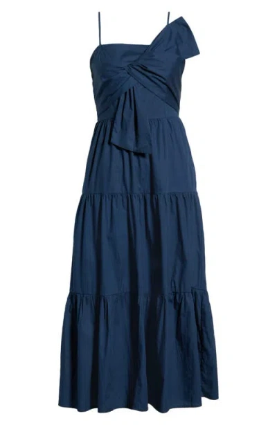 Sugarlips Love Letter Poplin Midi Dress In Blue