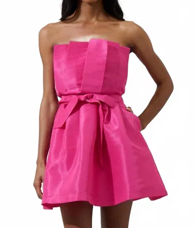 Sugarlips Lucida Strapless Mini Dress In Fuchsia In Pink