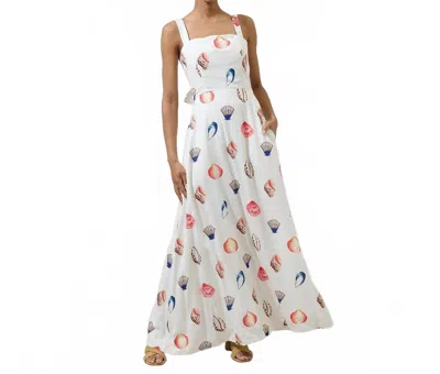 Sugarlips Lully Shells Maxi Dress In White Multi