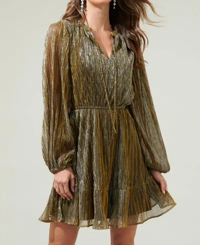 Sugarlips Luna Dress In Gold