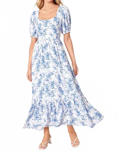 Sugarlips Lynette Sweetheart Maxi Dress In White/ Blue