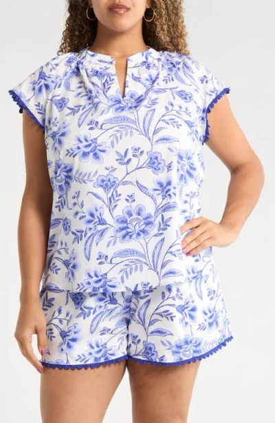 Sugarlips Maeve Floral Ayla Cotton Top In Multi