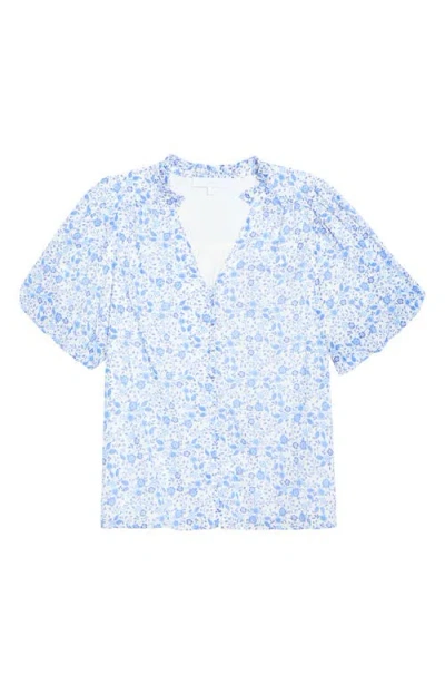 Sugarlips Maisie Floral Print Top In White