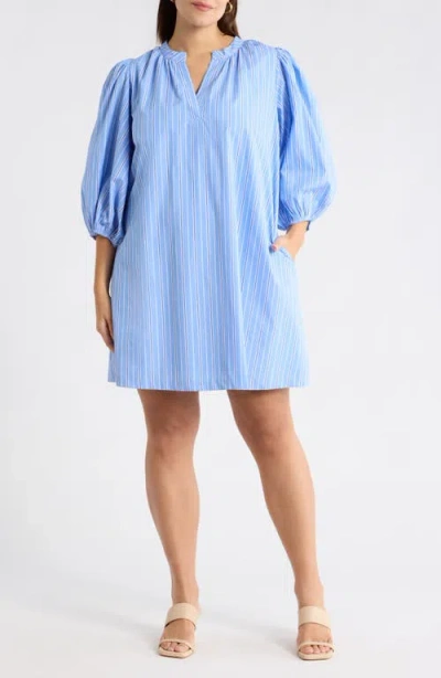 Sugarlips Malaga Victoria Striped Shift Minidress In Blue