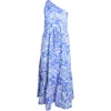 Sugarlips Marny Elya Floral One-shoulder Cotton Maxi Dress In Multi