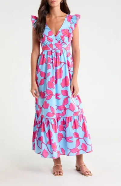 Sugarlips Mawar Floral Cotton Maxi Dress In Multi
