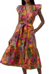 Sugarlips Mayfield Bay Color Block Maxi Dress In Orange Multi In Multi
