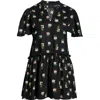 Sugarlips Mayrel Floral Rockabye Cotton Trapeze Dress In Multi