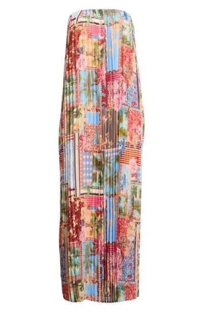 Sugarlips Melani Tropical Isabela Pleated Maxi Dress In Multi