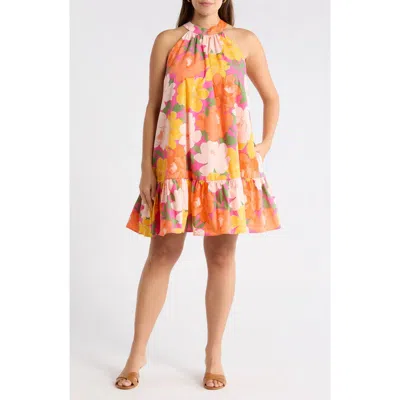 Sugarlips Milley Floral Della Halter Minidress In Multi