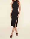 Sugarlips Millie Halter Midi Dress In Black In Black