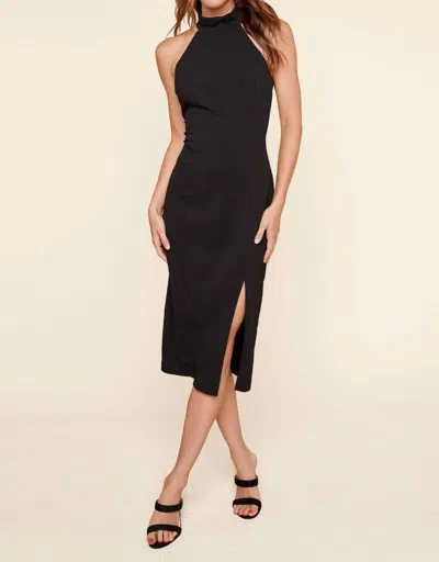 Sugarlips Millie Halter Midi Dress In Black