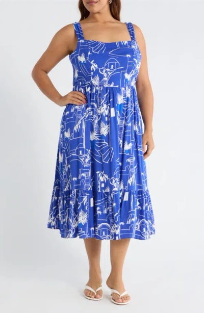 Sugarlips Mims Town Sunnyvale Midi Dress In Blue