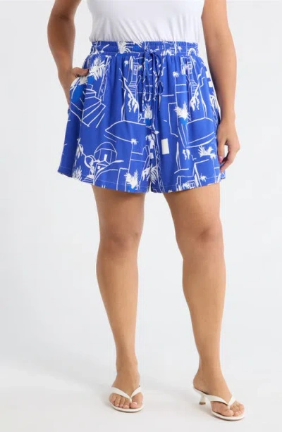 Sugarlips Mims Town Taliya Drawstring Shorts In Blue