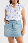Sugarlips Nia Floral Ruffle Top In Multi