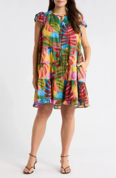Sugarlips Novi Tropical Yodi Shift Minidress In Multi